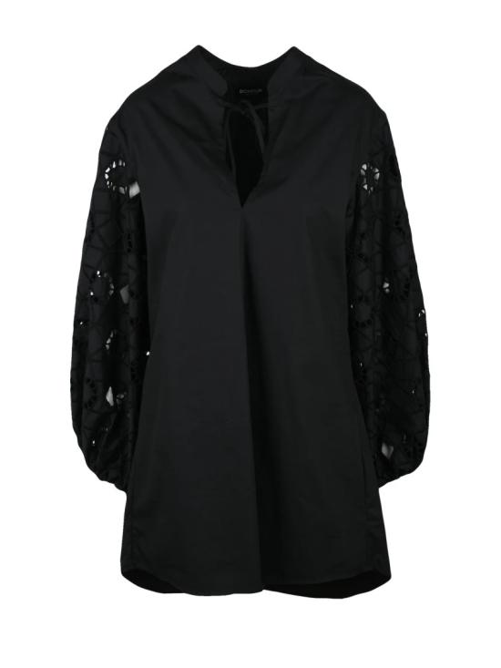 25SS 돈답 미디 원피스 면 튜닉 드레스 - 블랙