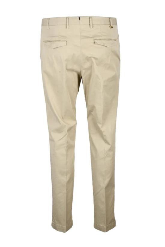25SS 피티토리노 팬츠 남성용 라이오셀/면 혼방 스트레치 바지 - 베이지색 - PT TORINO