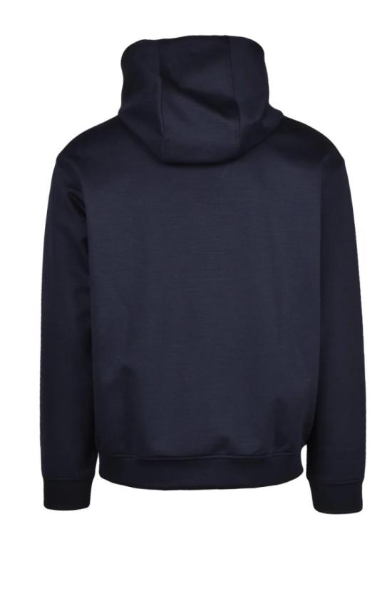  엠포리오 아르마니 탑 후드티 (폴리에스터 울 스판 소재) - 블루 - EMPORIO ARMANI