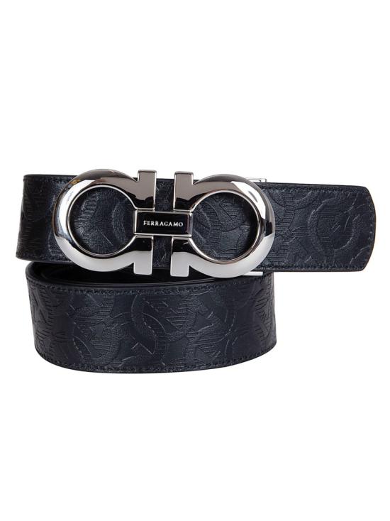 26SS 살바토레 페라가모 가죽 벨트 724127 111 Black