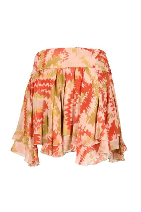  돈답 숏 스커트 보일 미니 - 오렌지/핑크 - DONDUP