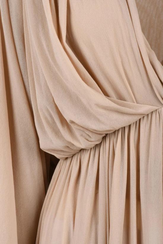 25SS 필로소피 롱 원피스 신축성 있는 튤 드레스 - 베이지 - PHILOSOPHY