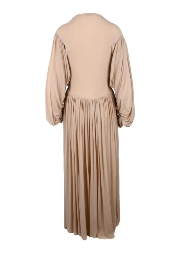 25SS 필로소피 롱 원피스 신축성 있는 튤 드레스 - 베이지 - PHILOSOPHY