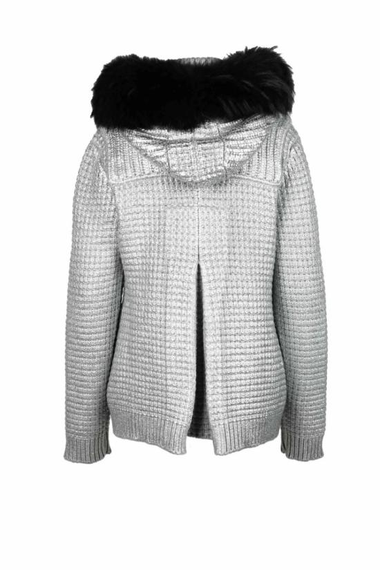  바크 코트 니트  토글 잠금 장치 - 실버 - BARK