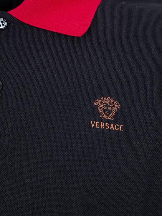 26SS 베르사체 폴로 티셔츠 10240311A176812B9A0 Black - VERSACE