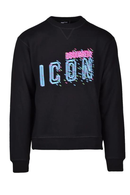 25SS 디스퀘어드2 탑 크루넥 스웨트셔츠 - 블랙