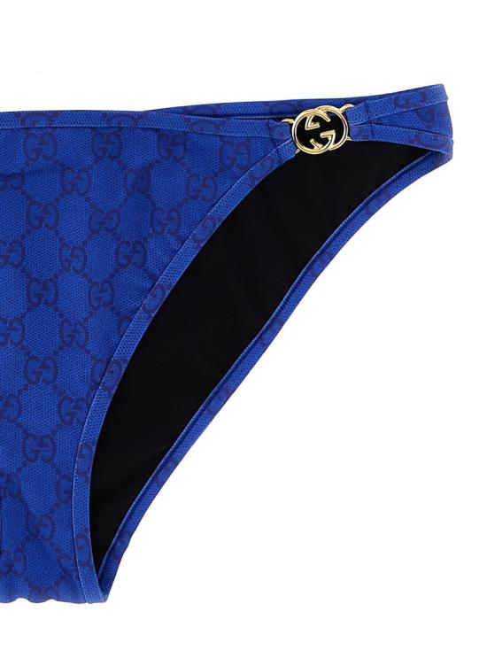 26SS 구찌 프린티드 GG 스트레치 저지 비키니 688999XHAK34610 Blue - GUCCI