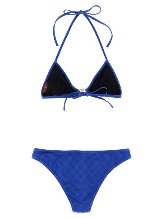 26SS 구찌 프린티드 GG 스트레치 저지 비키니 688999XHAK34610 Blue - GUCCI