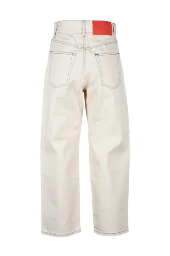  써네이 데님 면 청바지 - 베이지색 - SUNNEI