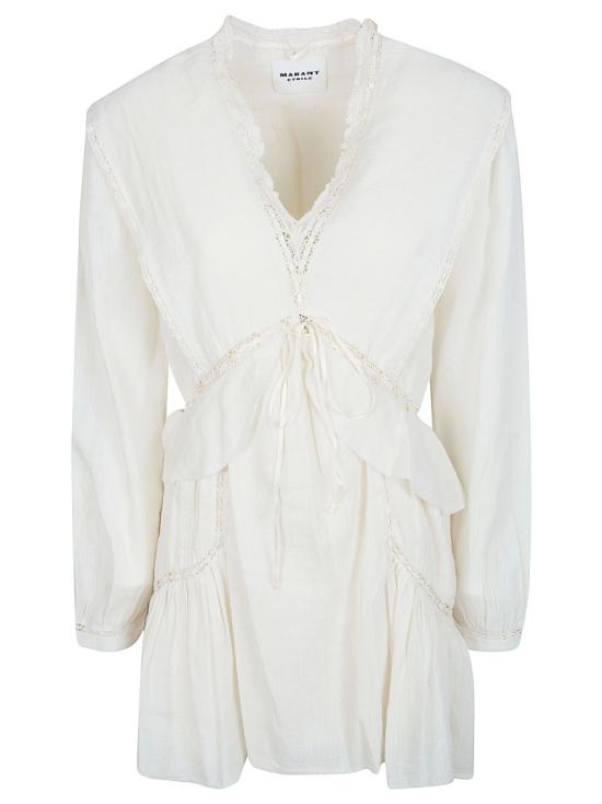 26SS 이자벨마랑에뚜왈 숏 원피스 RO0974FAD1J11E23EC White