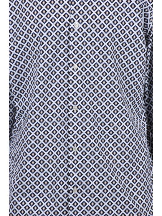 25SS 보스 긴팔 셔츠 스트레치  - 흰색/파란색 - BOSS