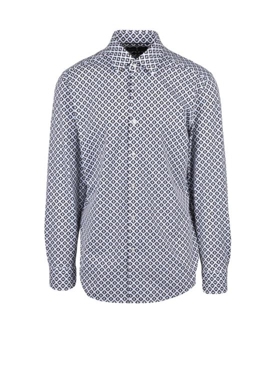 25SS 보스 긴팔 셔츠 스트레치  - 흰색/파란색