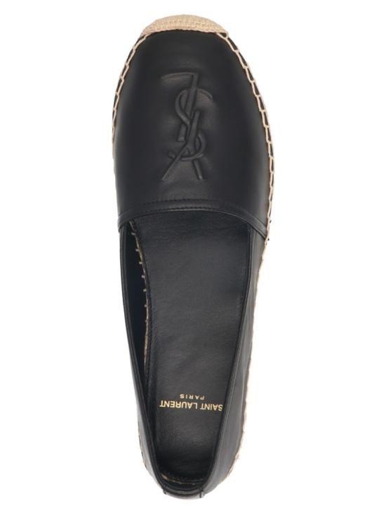 26SS 생로랑 램스킨 모노그램 에스파드리유 458573AAALP1000 Black - SAINT LAURENT