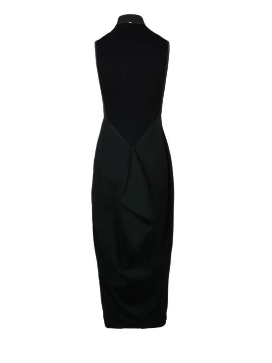 25SS 스포트막스 롱 원피스 니트 드레스 - 블랙 - SPORTMAX