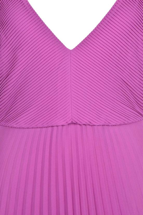 25SS 파트리지아페페 롱 원피스 긴 보라색 주름 드레스 - PATRIZIA PEPE