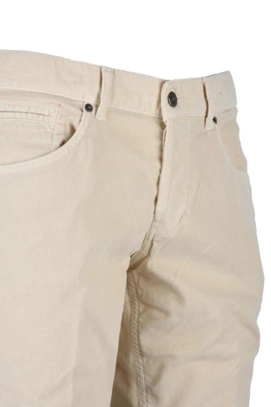  돈답 데님 조지 벨벳 팬츠 - 화이트 - DONDUP