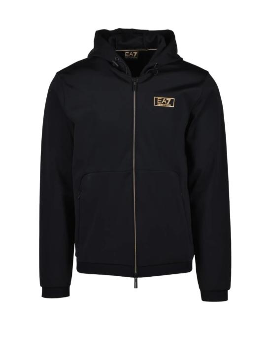 25SS 엠포리오 아르마니 탑 지퍼 후드티 - 블랙