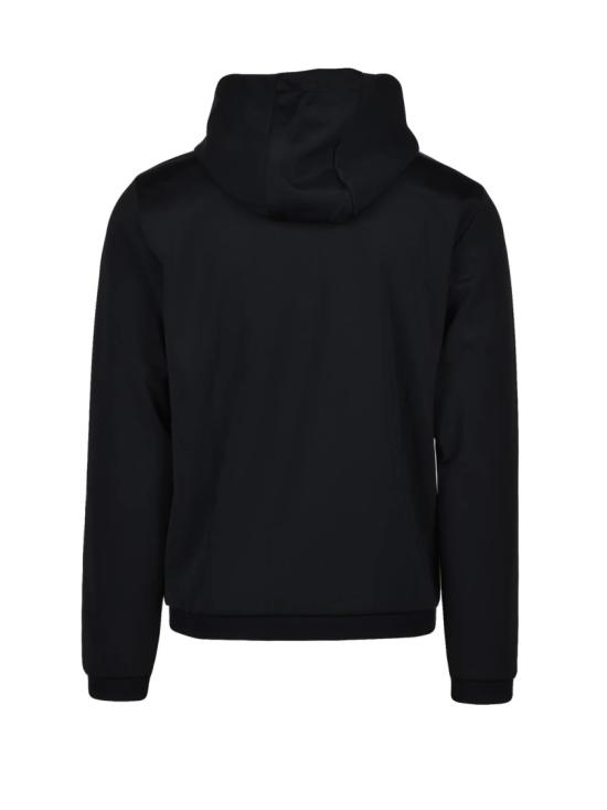 25SS 엠포리오 아르마니 탑 지퍼 후드티 - 블랙 - EMPORIO ARMANI