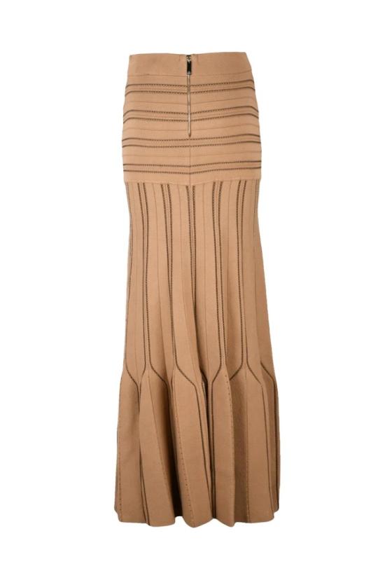  엘리자베타프랜치 롱 스커트 베이지색 롱 니트 - ELISABETTA FRANCHI