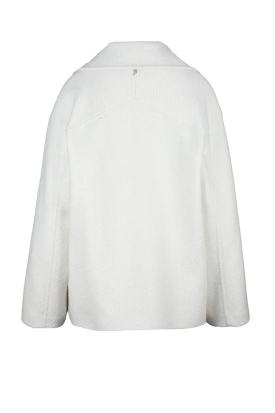  돈답 코트 클래식 라펠이 있는 더블 브레스트 화이트 - DONDUP