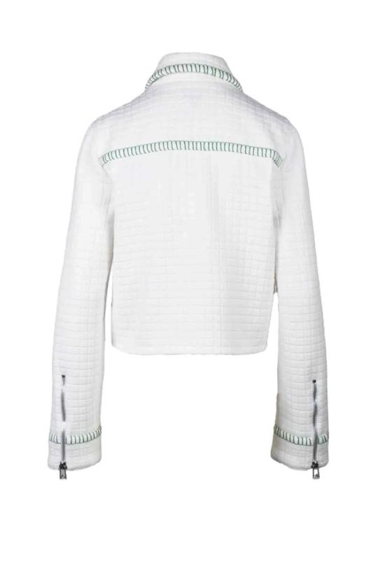  보테가베네타 자켓 마테라세 재킷 폴리아미드 코튼 - 화이트 - BOTTEGA VENETA