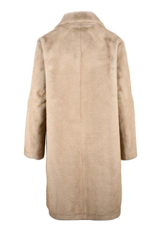 발렌티니 1972 코트 인조 모피  단추 - 베이지색 - VALENTINI 1972