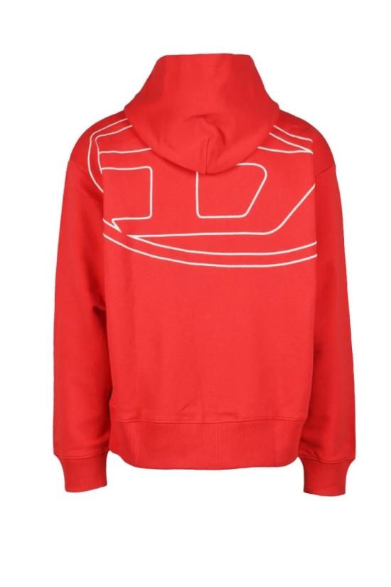  디젤 탑 남성용 스웨트셔츠 - 빨간색 - DIESEL