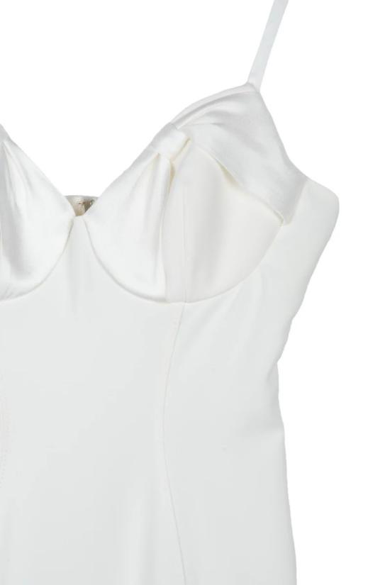 25SS 엘리자베타프랜치 미디 원피스 슬림핏 드레스 - 화이트 - ELISABETTA FRANCHI