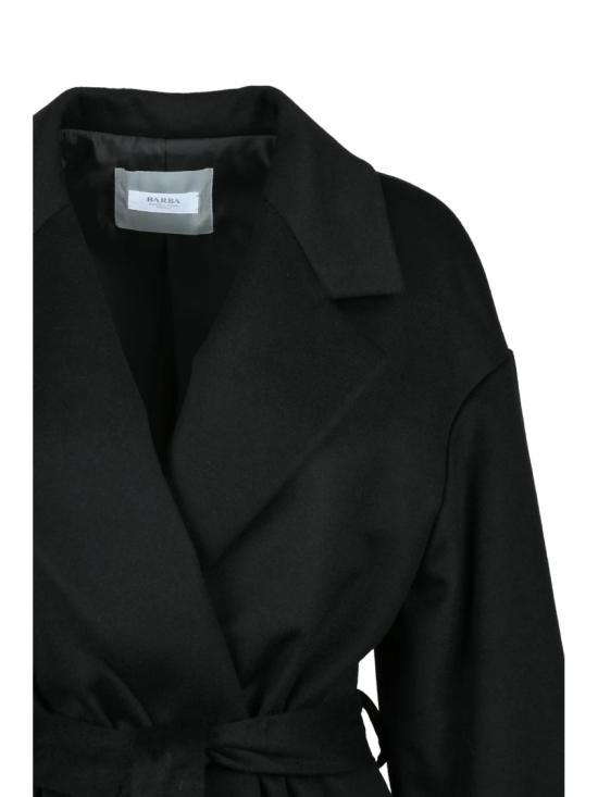  발바 코트 캐시미어 롱  - 블랙 - BARBA
