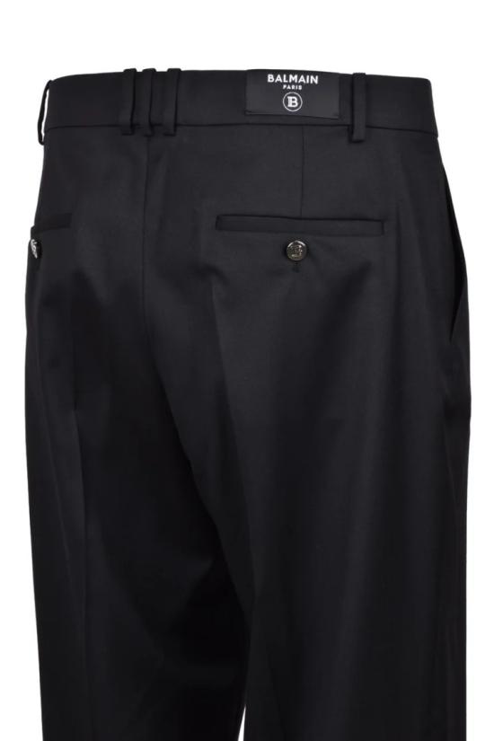  발망 팬츠 클래식 울  - 블랙 - BALMAIN