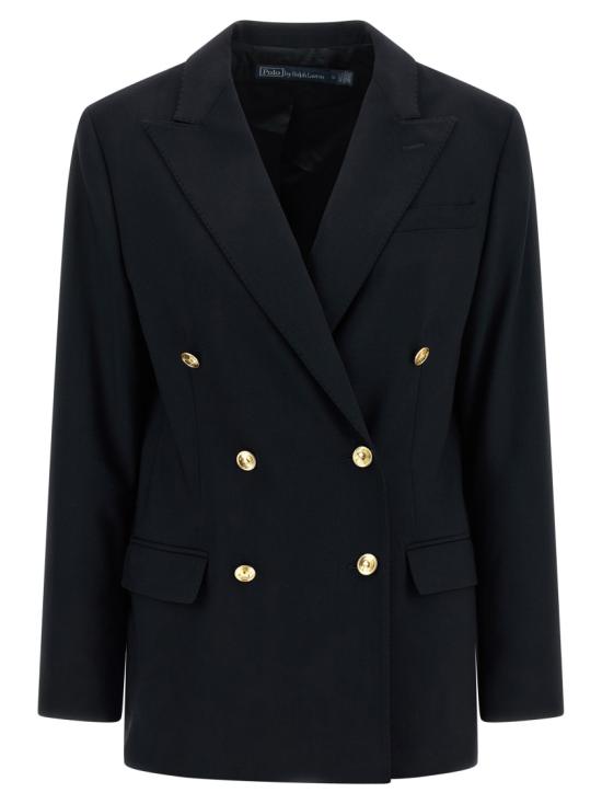 26SS 폴로 랄프로렌 더블 브레스트 스트레치 울 블레이저 211952717004 Black