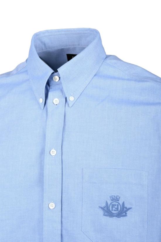 25SS 펜디 반팔 셔츠 면  - 연한 파란색 - FENDI