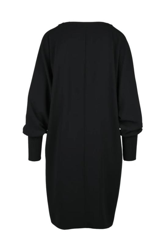 25SS 막스마라 미디 원피스 아스티 튜닉 드레스 박쥐 소매 - 블랙 - MAX MARA