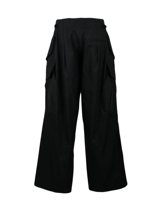 25SS 알렉산더 맥퀸 스트레이트 팬츠 하이웨이스트 카고  - 블랙 - ALEXANDER MCQUEEN