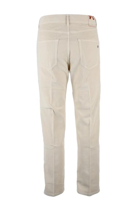  돈답 데님 이반 벨벳 팬츠 - 화이트 - DONDUP