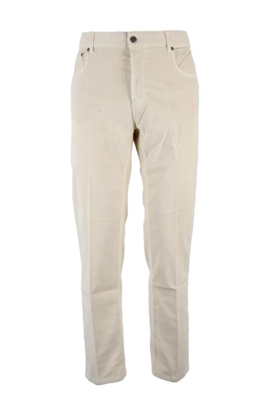  돈답 데님 이반 벨벳 팬츠 - 화이트