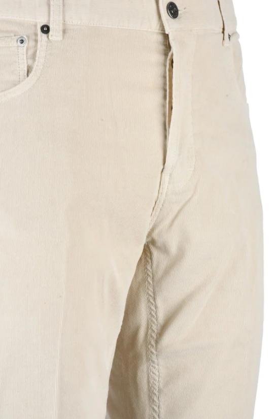  돈답 데님 이반 벨벳 팬츠 - 화이트 - DONDUP