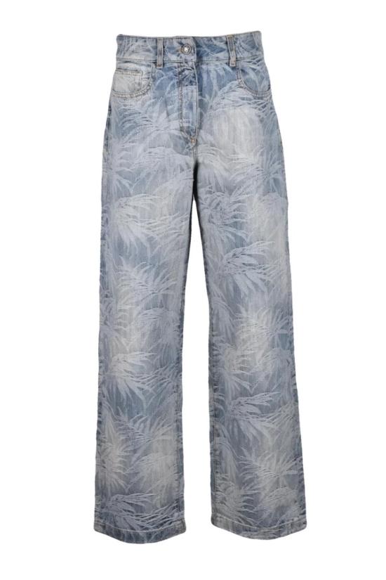 25SS 팜앤젤스 데님 루즈핏 자카드 진 - 라이트 블루