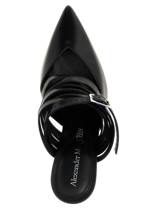 25FW 알렉산더 맥퀸 뮬/슬리퍼 797598WIFD71037 Black - ALEXANDER MCQUEEN