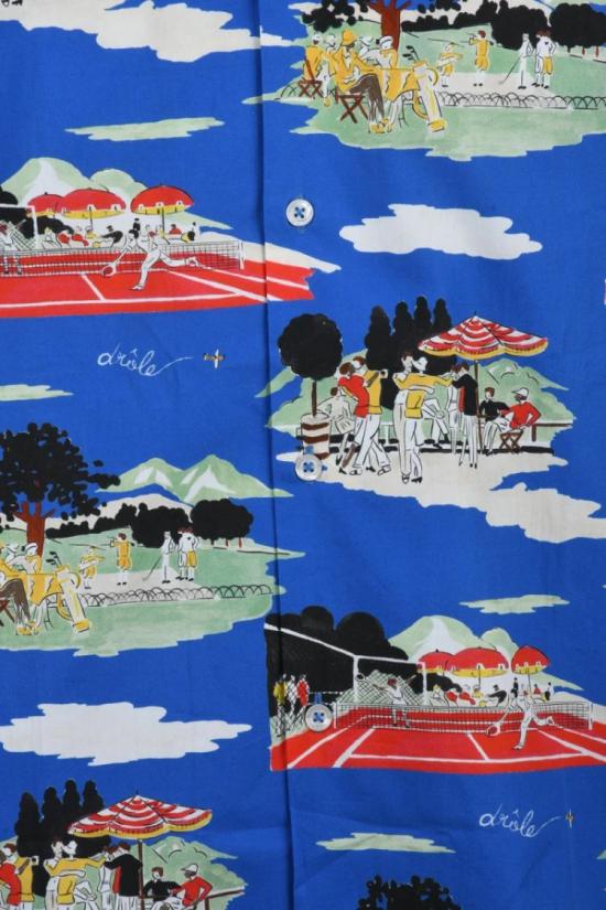 25SS 드롤드무슈 반팔 셔츠 면  - 파란색 - DROLE DE MONSIEUR