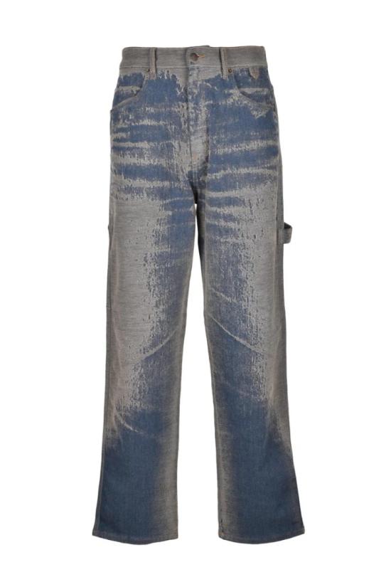  다크파크 데님 재활용 스트레치 진 - 블루