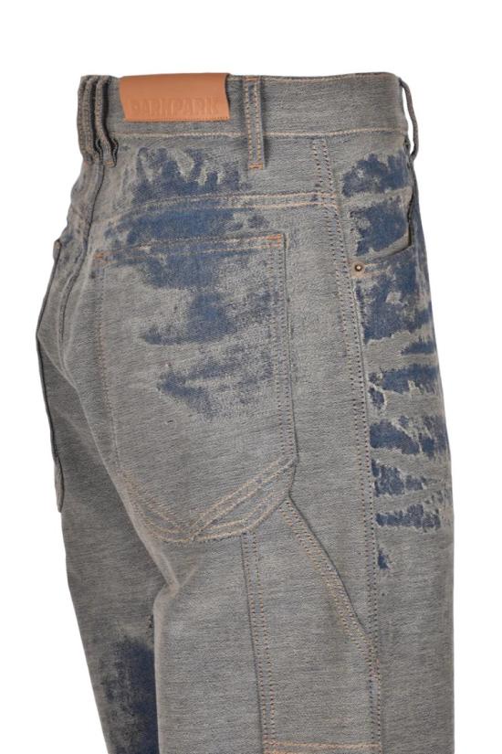  다크파크 데님 재활용 스트레치 진 - 블루 - DARKPARK