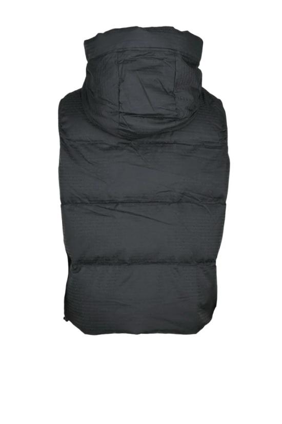  엠포리오 아르마니 패딩 조끼 지퍼가 달린 폴리아미드 조끼 - 블랙 - EMPORIO ARMANI