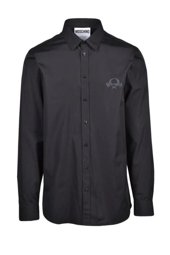 25SS 모스키노 긴팔 셔츠 면  - 블랙
