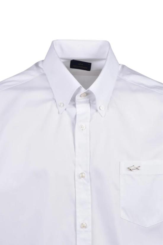 25SS 폴앤샤크 긴팔 셔츠 긴팔 흰색 면 - PAUL & SHARK