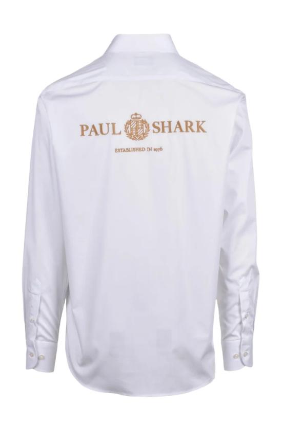  폴앤샤크 긴팔 셔츠 긴팔 흰색 면 - PAUL & SHARK