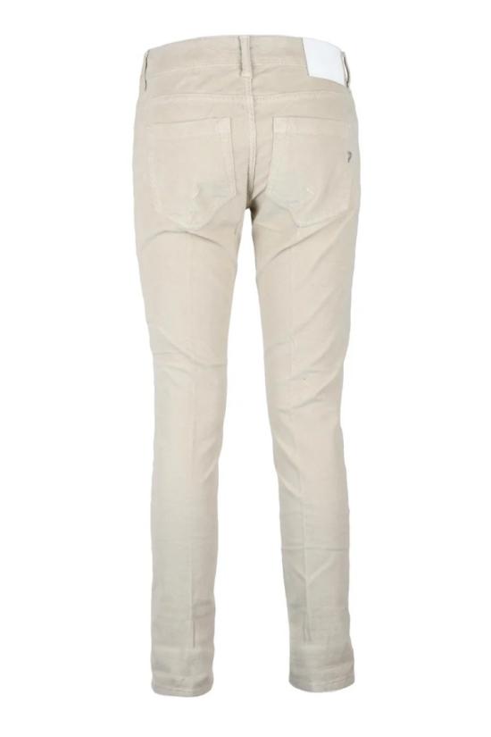  돈답 데님 먼로 벨벳 팬츠 - 화이트 - DONDUP