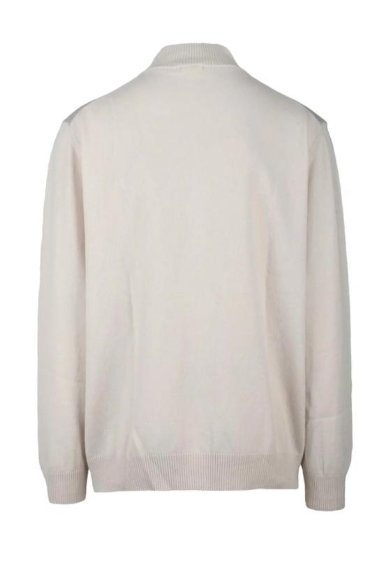  루이지 보렐리 집업 니트 지퍼 가디건 - 라이트 그레이 - LUIGI BORRELLI