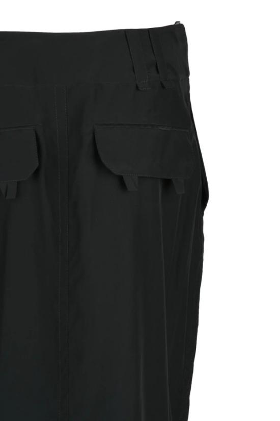  생로랑 미디 스커트 실크 미디  - 블랙 - SAINT LAURENT