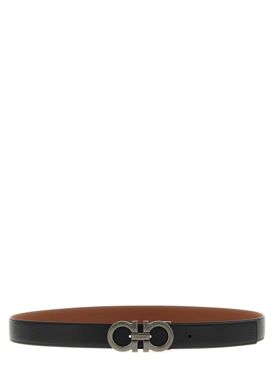 26FW 살바토레 페라가모 가죽 벨트 786347NERO Black